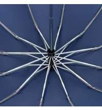 Зонт обратного сложения inLoop с ручкой-карабином, темно-синий