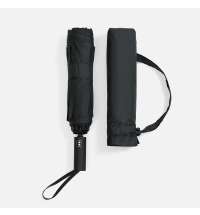 Зонт обратного сложения twoGether с двойным куполом, черный