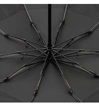 Зонт обратного сложения twoGether с двойным куполом, черный