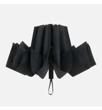 Зонт обратного сложения twoGether с двойным куполом, черный