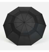 Зонт обратного сложения twoGether с двойным куполом, черный