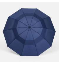 Зонт обратного сложения twoGether с двойным куполом, темно-синий