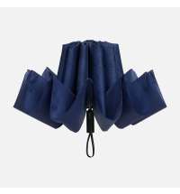 Зонт обратного сложения twoGether с двойным куполом, темно-синий