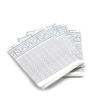 Биоразлагаемая скатерть, бело-серая, набор 5шт