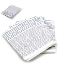 Биоразлагаемая скатерть, бело-серая, набор 5шт