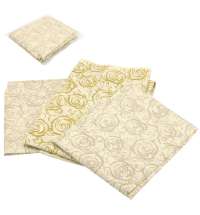 Биоразлагаемая скатерть, бело-золотая, набор 5шт