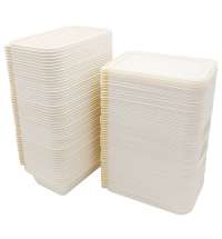 Набор контейнеров с крышкой из кукурузного крахмала, 1000 мл, 50 шт