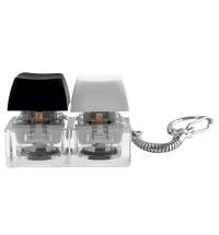 Брелок KeyDuo с LED подсветкой, чёрно-белый