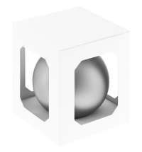 Оформительский шар Finery, 10 см, матовый серебристый