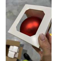 Оформительский шар Finery, 10 см, матовый красный