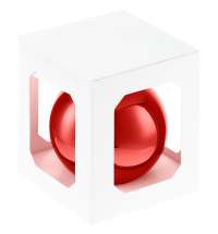 Оформительский шар Finery, 10 см, глянцевый красный