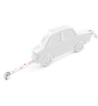 Брелок-рулетка Автомобиль, 1 метр, белый-S