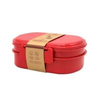 Ланчбокс (контейнер для еды) Grano из пшеничного волокна, красный-S
