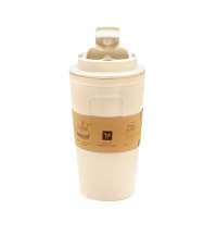 Бутылка для воды Eco water из бамбукового волокна, бежевая