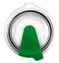 Кружка с крышкой Velvet Duo, софт-тач, тёмно-серая/зелёная