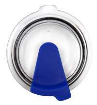 Кружка с крышкой Velvet Duo, софт-тач, красная/синяя