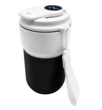 Термокружка вакуумная герметичная с дисплеем Clive To Go, белый/чёрный