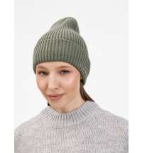 Шапка Catch Match без помпона, зеленая (полынь)
