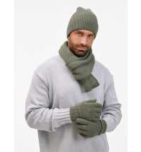 Шапка Catch Match без помпона, зеленая (полынь)