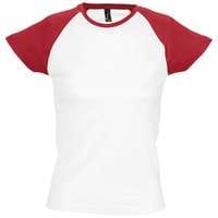 Футболка женская MILKY 150, белая с красным