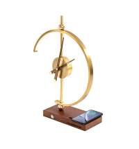 Светодиодный светильник с беспроводной зарядкой и часами Nikka