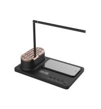 Интерьерная лампа c колонкой, беспроводной зарядкой и дисплеем Volando