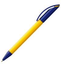 Ручка шариковая Prodir DS3 TPP Special, желтая с синим