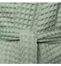 Халат вафельный женский Boho Kimono, зеленая мята