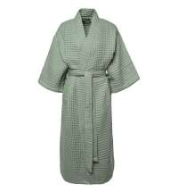 Халат вафельный женский Boho Kimono, зеленая мята