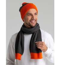 Шапка Snappy, темно-серый (антрацит) с оранжевым