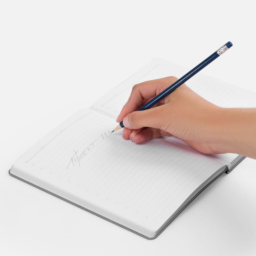 Карандаш простой Hand Friend с ластиком, темно-синий