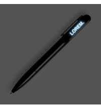Ручка шариковая Lucenti с подсветкой логотипа, в футляре, черная
