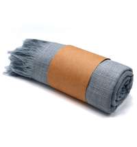 Плед полушерстяной COMFORT, светло-серый