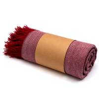 Плед полушерстяной COMFORT, бордовый