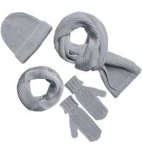 Набор Nordkyn Full Set с шарфом, светло-серый меланж