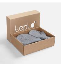 Набор Nordkyn Full Set с шарфом, светло-серый меланж