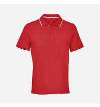 Рубашка поло унисекс Palermo, красная с белым