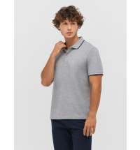 Рубашка поло унисекс Palermo, темно-синяя с белым