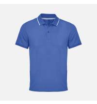 Рубашка поло унисекс Palermo, ярко-синяя с белым