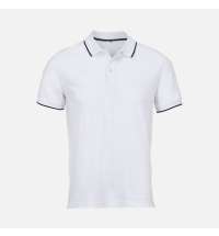 Рубашка поло унисекс Palermo, белая с темно-синим