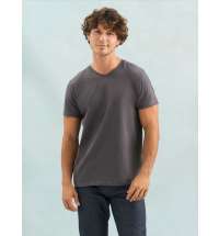 Футболка унисекс Regent с V-образным вырезом, белая