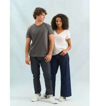 Футболка унисекс Regent с V-образным вырезом, белая