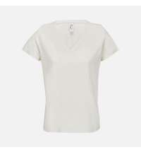 Футболка женская Regent Women с V-образным вырезом, молочно-белая