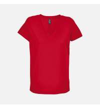 Футболка женская Regent Women с V-образным вырезом, красная