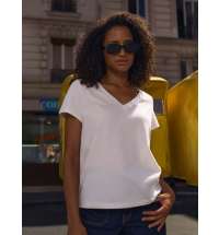 Футболка женская Regent Women с V-образным вырезом, белая