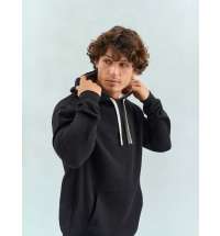 Худи унисекс Cameron, черное с серым меланжем