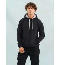 Худи унисекс Cameron, черный меланж с черным