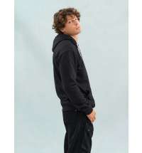 Худи унисекс Cameron, черный меланж с черным