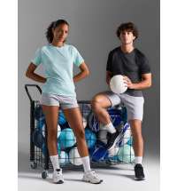 Футболка спортивная унисекс Vortex, темно-синяя с ярко-синим