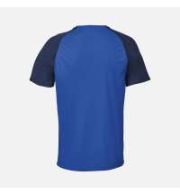 Футболка спортивная унисекс Vortex, темно-синяя с ярко-синим